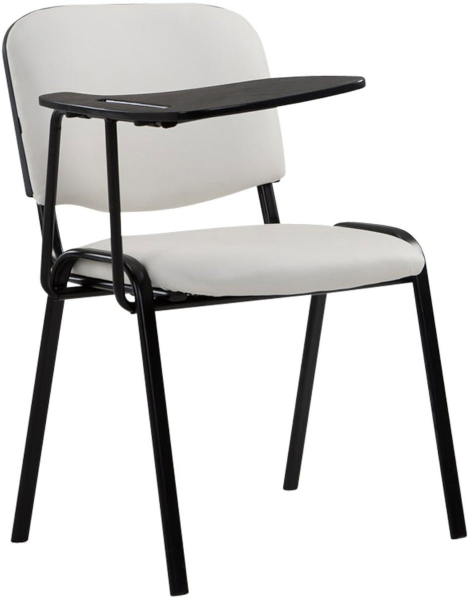 Bureaustoel - Set van 4 - Kunstleer - Wit