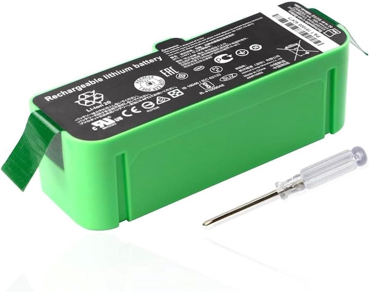 Reserveaccu voor Roomba stofzuigers 500 600 700 800 900 610 670 680 760 761 770 780 790 860 870 871 880 960 965 966 980 14. 4 volt