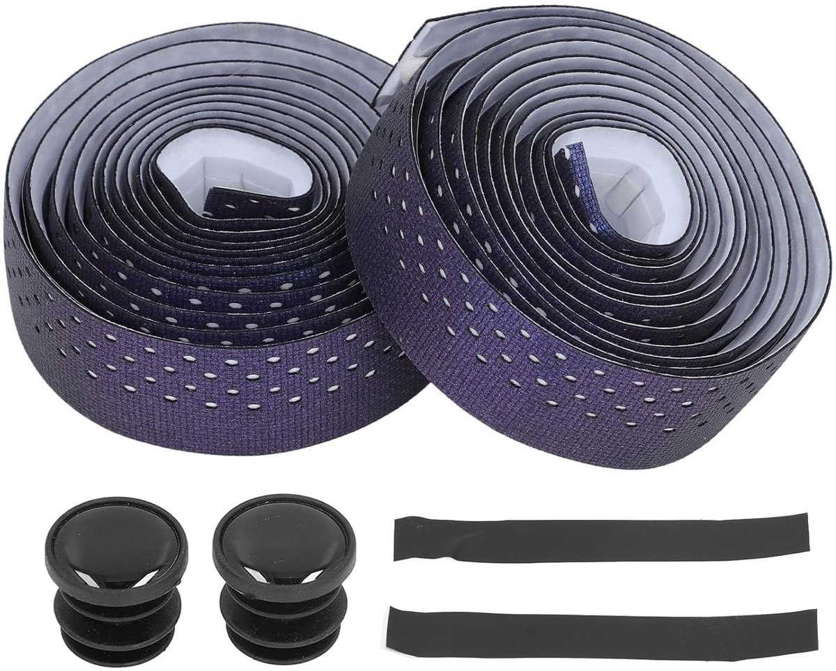 Stuurlint 2 Stuks Antislip met Comfortabel Schokabsorberend Ontwerp voor Lange Ritten Hoge Elastische Siliconen (Blauw)