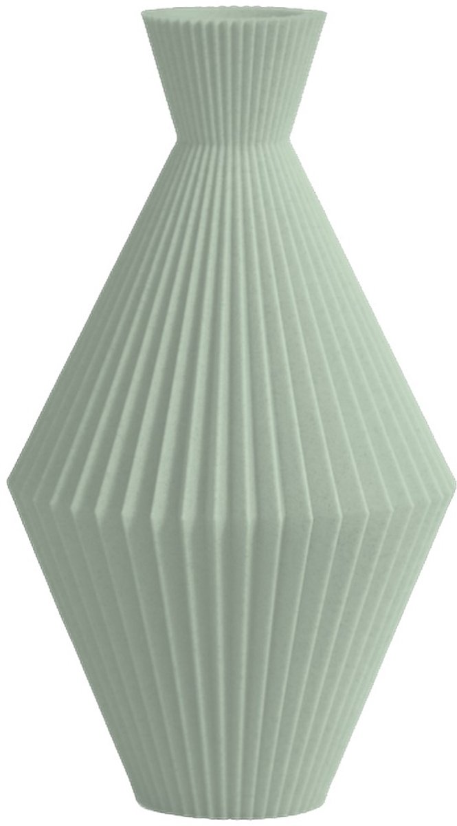 Layvo Arden Vaas - Salie - 25 cm - droogbloemen vaas - geometrische vaas - gerecycled plastic