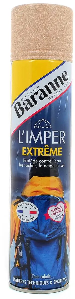 Baranne Imperméabilisant Extrême 300 ml – Waterafstotende Beschermspray voor Schoenen, Kleding, Tassen & Outdoor – Tegen Regen, Sneeuw, Zout en Vlekken