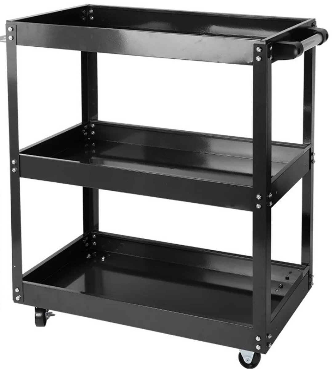 G&G gereedschapswagen - Gereedschapskarren - Gereedschap - Trolley - Opbergsysteem - Leeg - Verrijdbaar - 66x35x74cm - Zwart