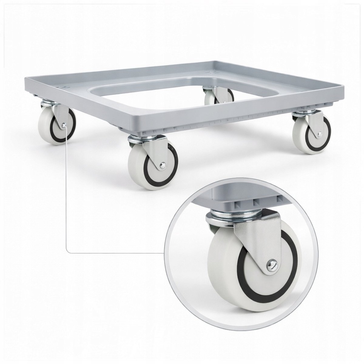 Transportwagen Bakkerijbakken 60x40 cm - 210 kg Laadvermogen