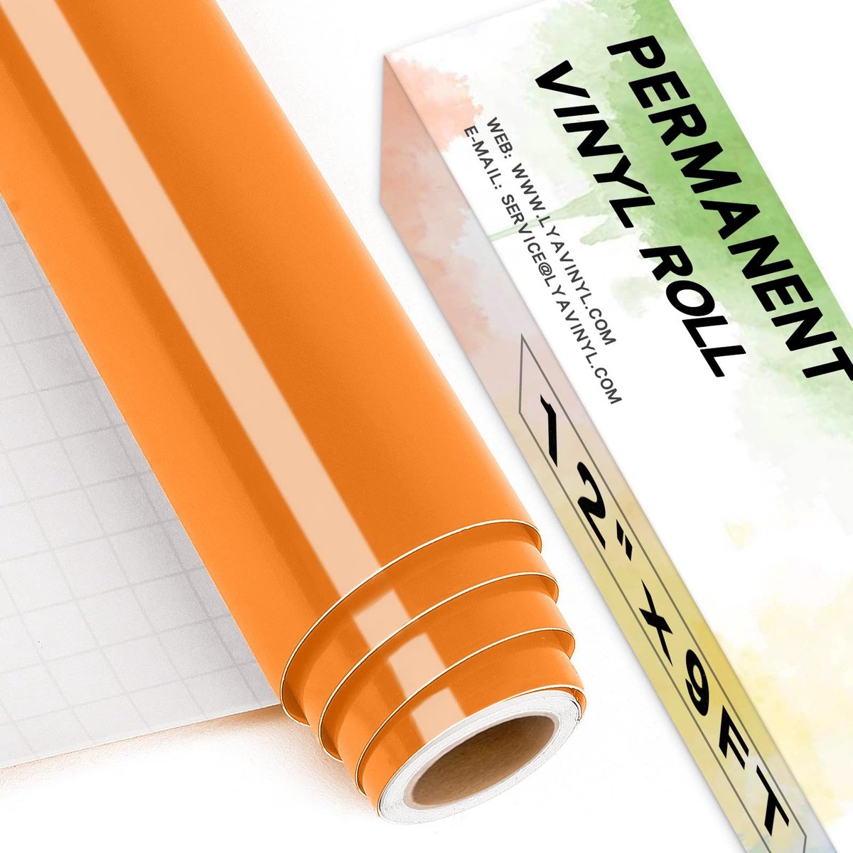 Glanzende Oranje Vinylrol voor Creatief Gebruik