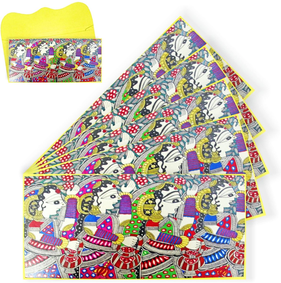 Handgemaakte Shagun Enveloppen voor Bruiloften en Feesten - Set van 5