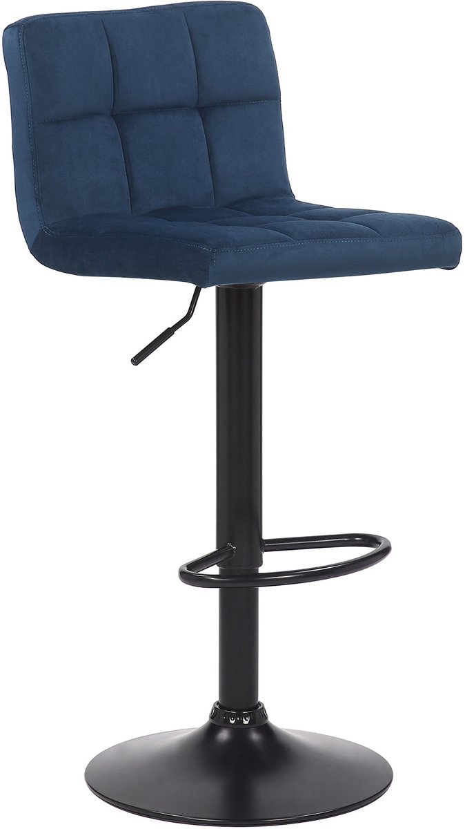 Barkruk - Fluweel - Blauw