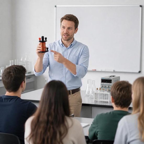 Demonstratie van elektromagnetische inductie met primaire en secundaire spoel voor natuurkundelessen en laboratoriumgebruik — afbeelding 4