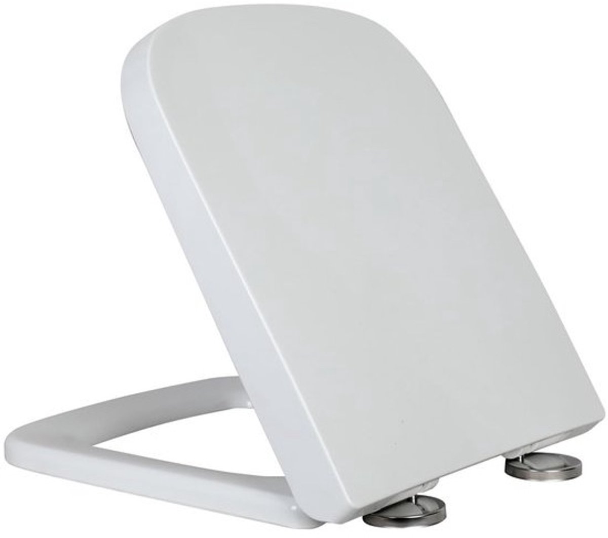 Toiletbril Soft Close - Vierkant en Heavy Duty Top Fixing - Gemakkelijk schoon te maken