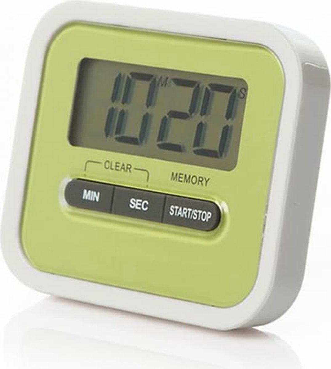 Digitale magnetische keukentimer met aftelfunctie van 100 minuten, lcd-display en clip aan de achterkant (milieuvriendelijk)