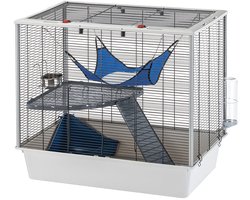 Ferplast Comfortabele Kooi Voor Fretten en Ratten - Meerdere Niveaus en Met Accessoires - 78 x 48 x h 70 cm