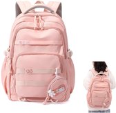 Rugzak voor meisjes – stijlvolle schooltas voor tienermeisjes – casual dagrugzak voor basisschool en middelbare school - School Backpack Girls Teenagers Waterproof Backpack - Schooltas - Spatwaterdicht - Heren en Dames - Jongens en Meisjes - Roze