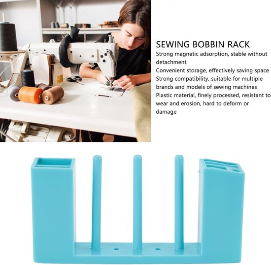 Magnetische spoelhouder voor naaien, draadorganizer met magnetische bevestiging, opbergdoos voor naaigerei en spoelen — afbeelding 4