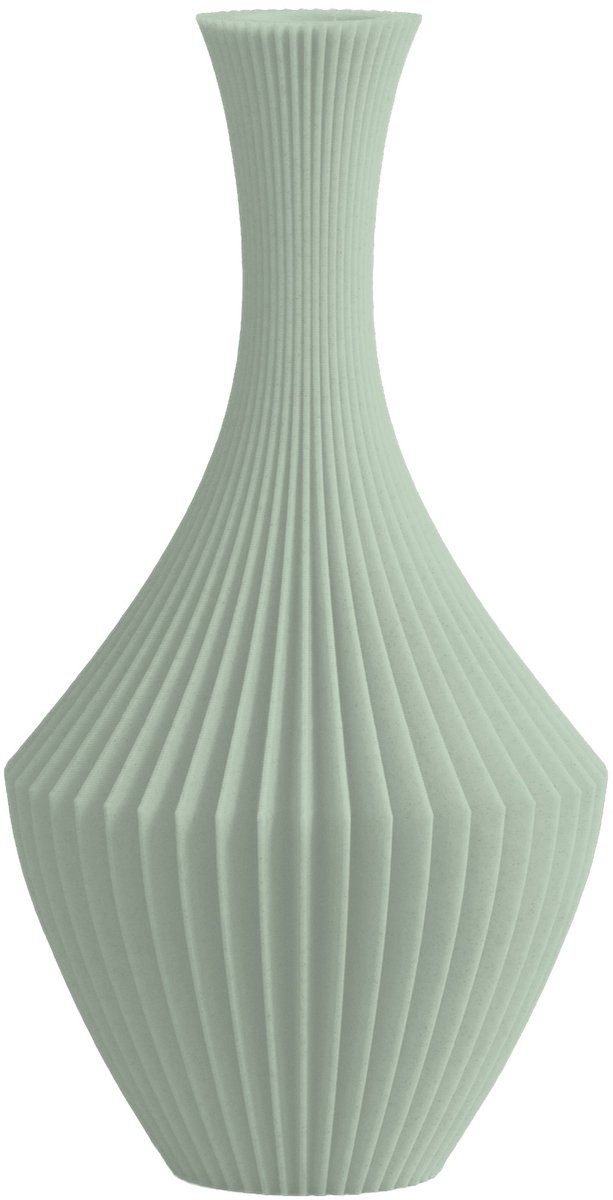 Layvo Nava Vaas - Salie - 20 cm - droogbloemen vaas - organische vaas - gerecycled plastic