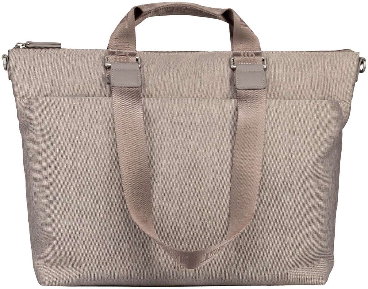 JOST business tas shopper met laptopvak Bergen Business Shopper Stone Taupe