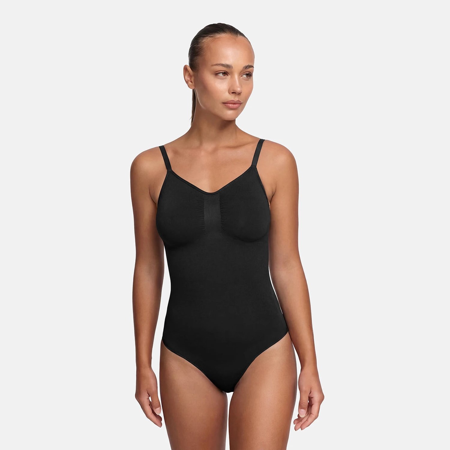 cfab Figuurcorrigerende shapewear met koord - Zwart - 3XL - Corrigerende Body - Naadlos - corrigerend ondergoed dames