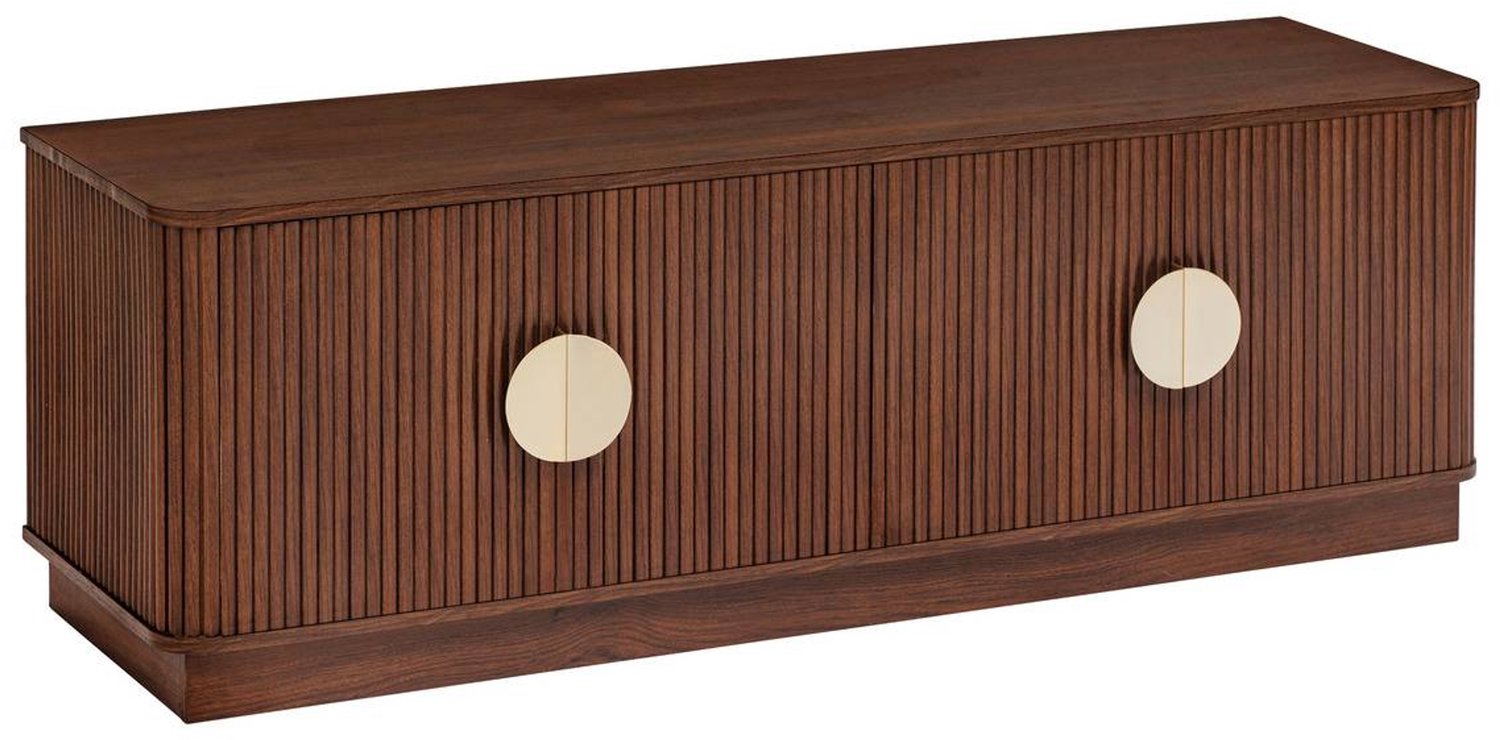 Atmosphera Créateur d'intérieur® TV-meubel met 4 deuren en 2 planken, afwerking in notenhout WANY Marron