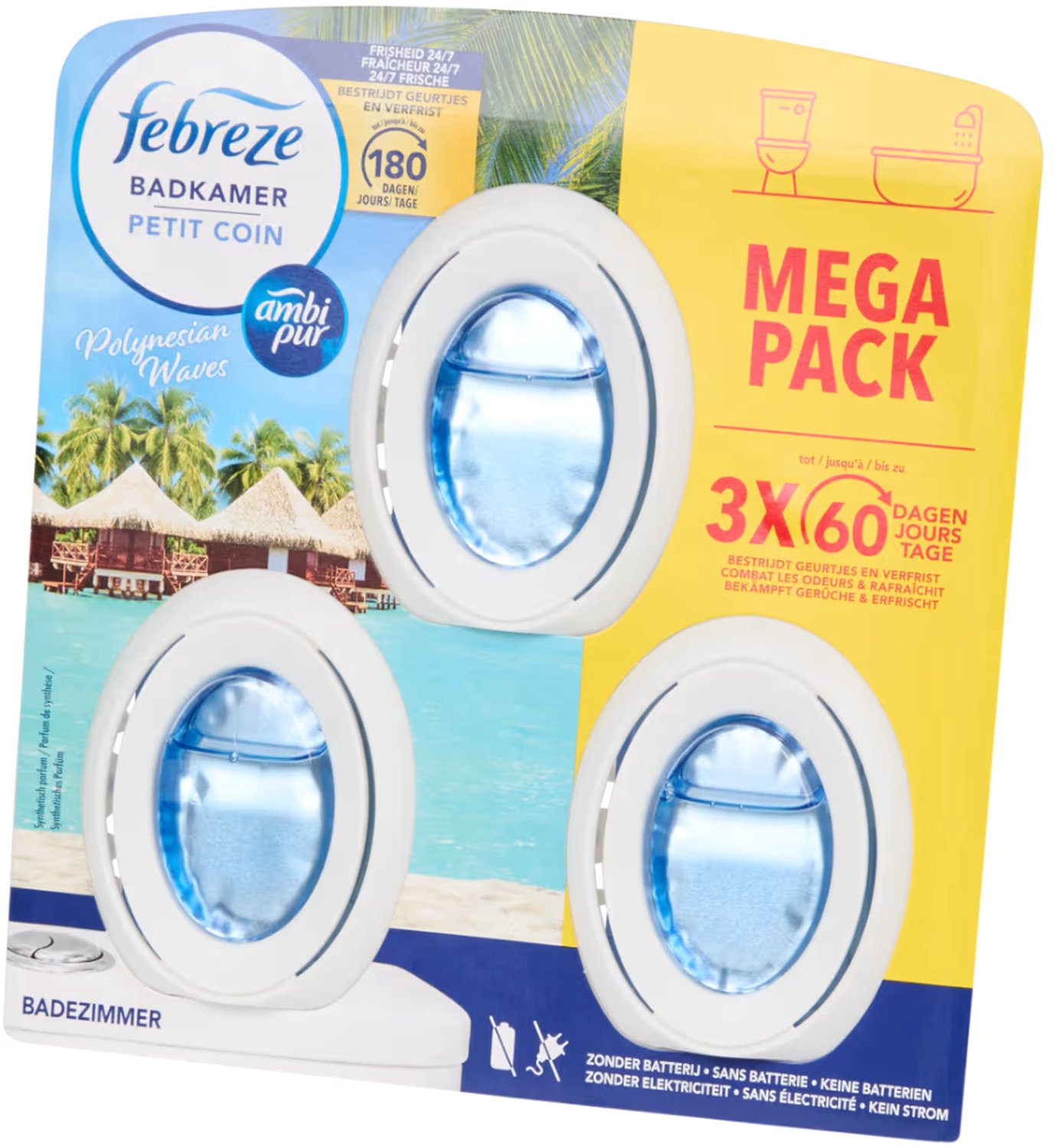 Ambi Pur Febreze luchtverfrissers 3 stuks - Polynesian Waves