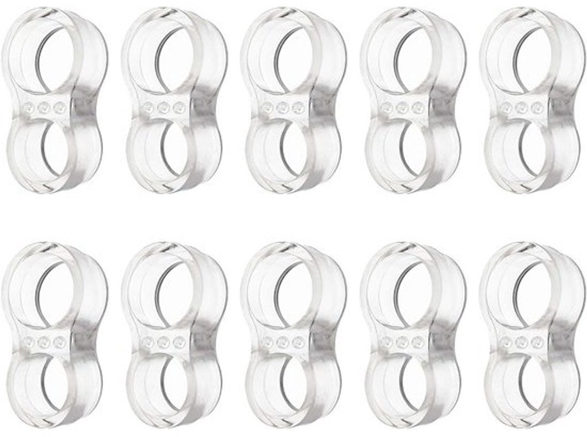 10x deurstoppers - PVC-deurklinkbuffers - Zonder boren - Geluiddempend - Voor woonbescherming