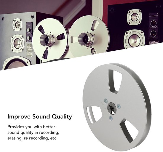 Lege 5 Inch Tape Reel met 3 Openingen, Universele Aluminium Opname Spoel voor Reparatie van Tape Recorders — afbeelding 4