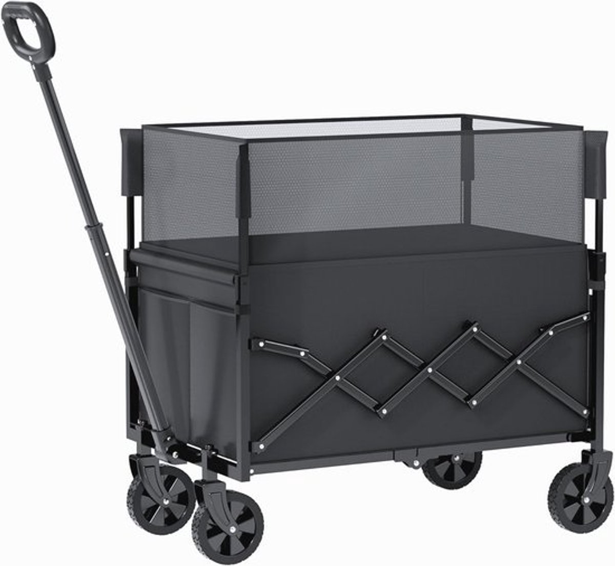 Opvouwbare utility wagon voor tuin, camping en outdooractiviteiten