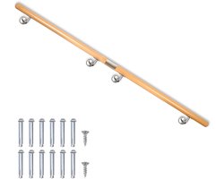 Beukenhouten trapleuning – Trapleuning / Wandleuning – Zijmontage – Lengte naar keuze: 50 – 500 cm