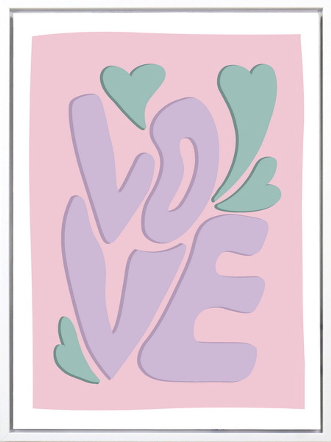 Poster in frame love 30x40cm
