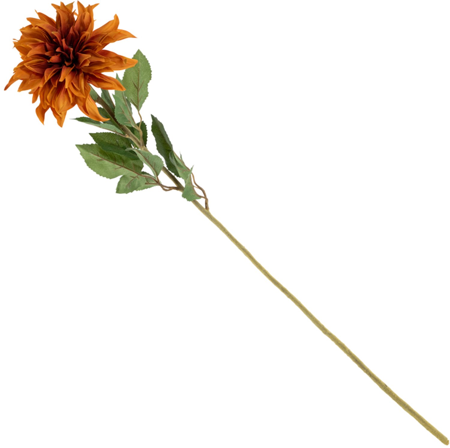 Kunstbloem chrysant 79cm roest