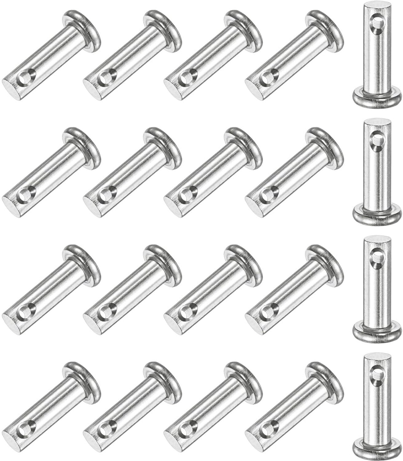 Vorkpennen 20 stuks - M5 x 16 mm - roestvrij staal 304 - herbruikbaar voor snelle montage - Vemera