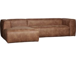WOOOD Bean Hoekbank Links - Ecoleer - Cognac - 73x305x96