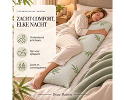 Ondersteunend Lichaamskussen Bamboe Body Pillow Zwangerschapskussen 40 x 145 cm holle vezel vulling