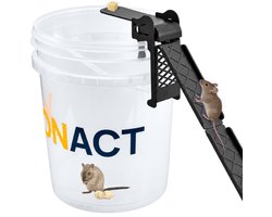 Wonact Loopplank Muizenval Emmer - Muizenval Diervriendelijke - Voor Binnen en Buiten - Transparante Emmer met Hengsel - Vangt tot 50 muizen