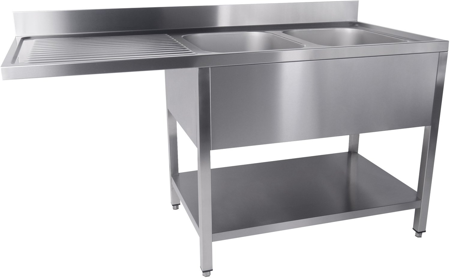 700 SPOELTAFEL BODEM met UITSP. VAATWASSER DEMONTABEL 2 RECHTS 1600 - Combisteel 7333.1425 - Horeca & Professioneel - Horeca & Professioneel