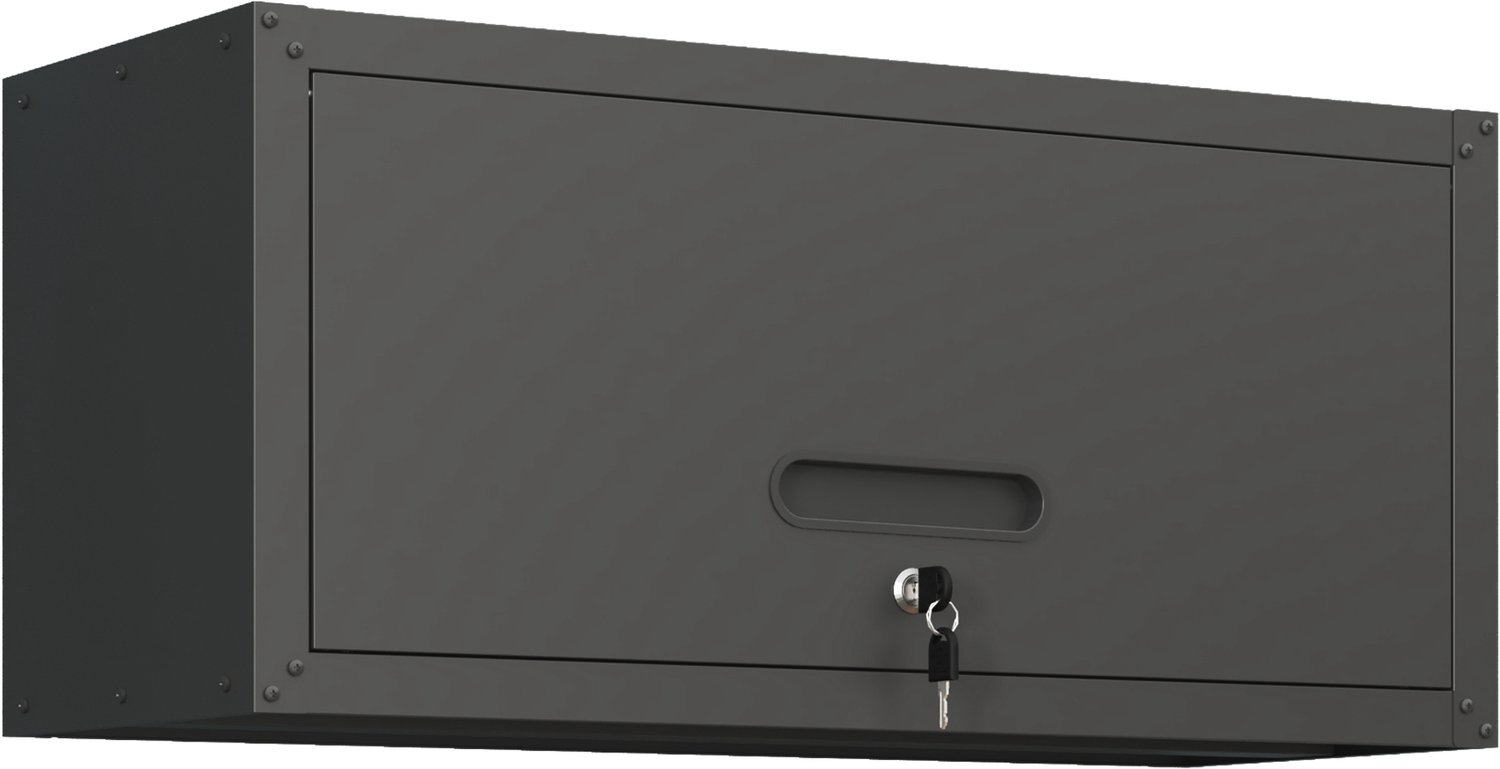 Gereedschapskast Voor Wandmontage - Afsluitbare Stalen Wandkast Met Hydraulische Klep - 75 × 30 × 34,5 cm - Voor Garage En Werkplaats