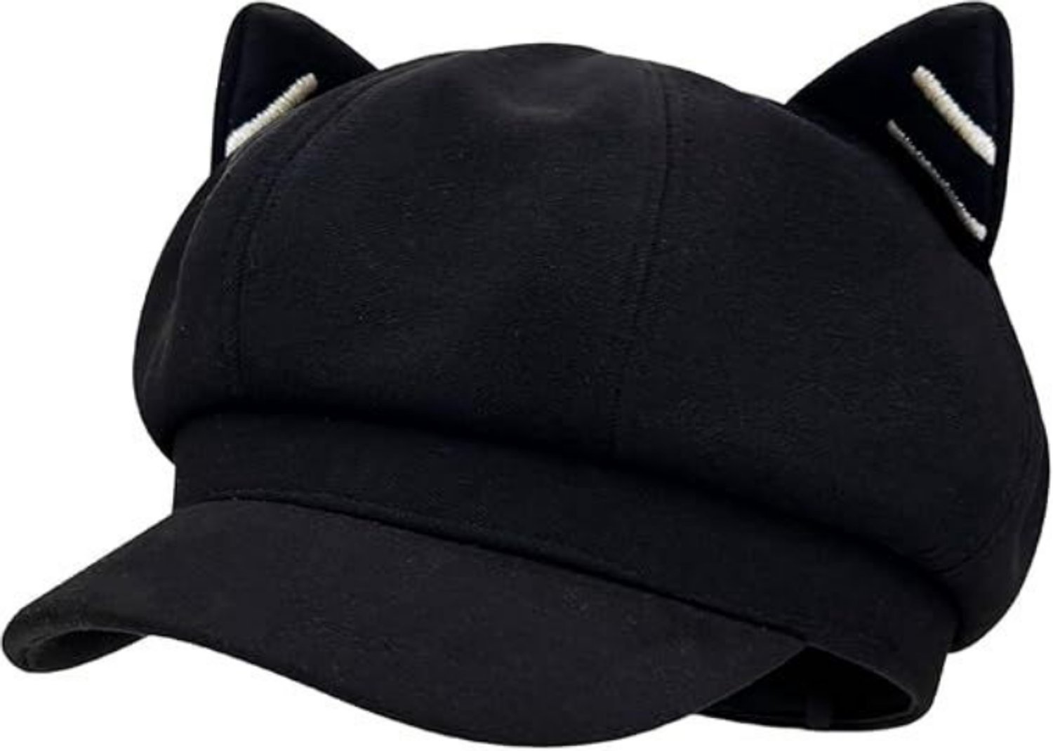 Dames Baret met Kattenoren – Herfst en Winter Muts – Zacht en Warm – Verstelbaar – Voor Dagelijks Gebruik, School, Werk en Buiten – Stijlvol en Comfortabel – Schattig Design – Zwart