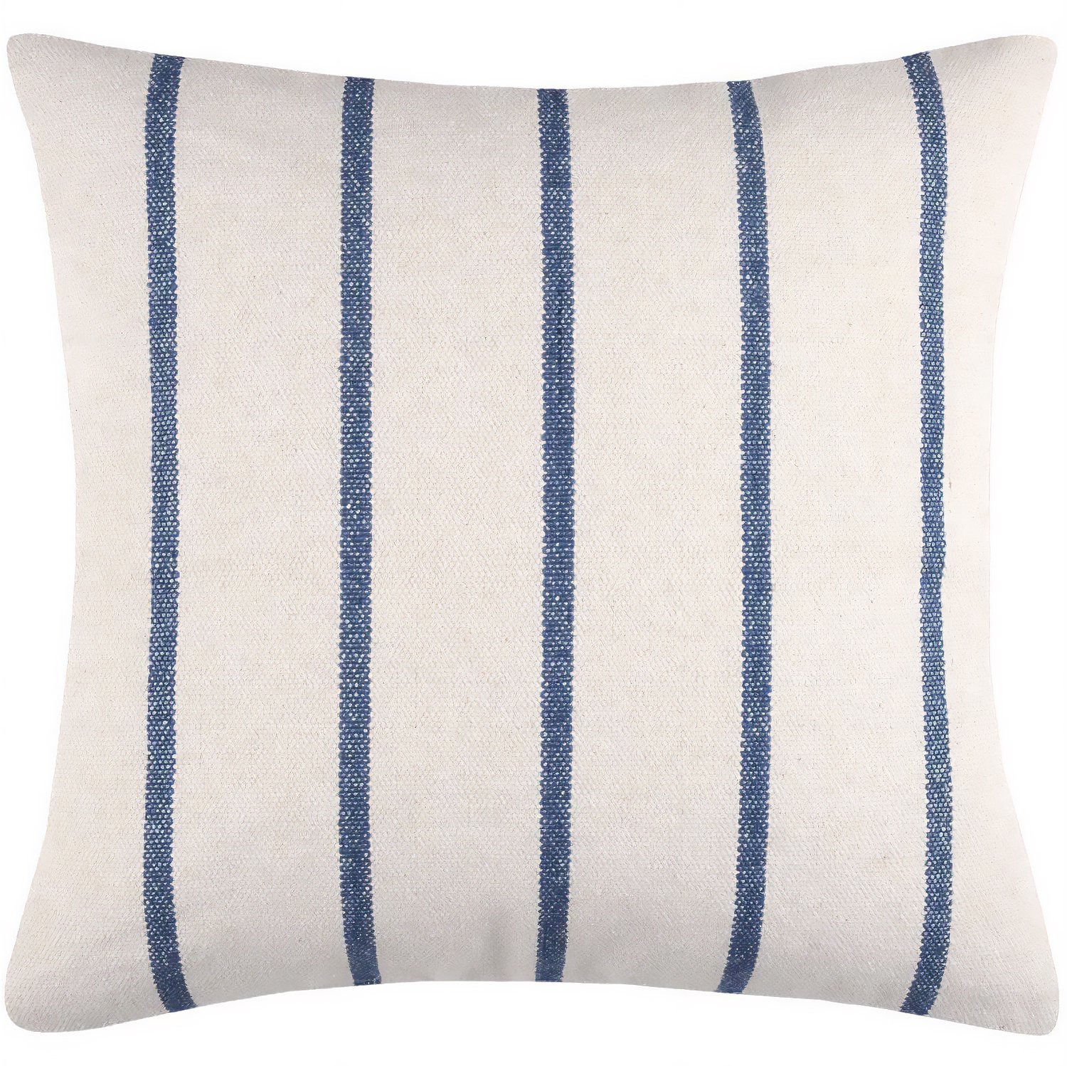 STOF - Sierkussen - Decoratieve kussen in strepen TROPE, katoen, 50 x 50 cm - blauw