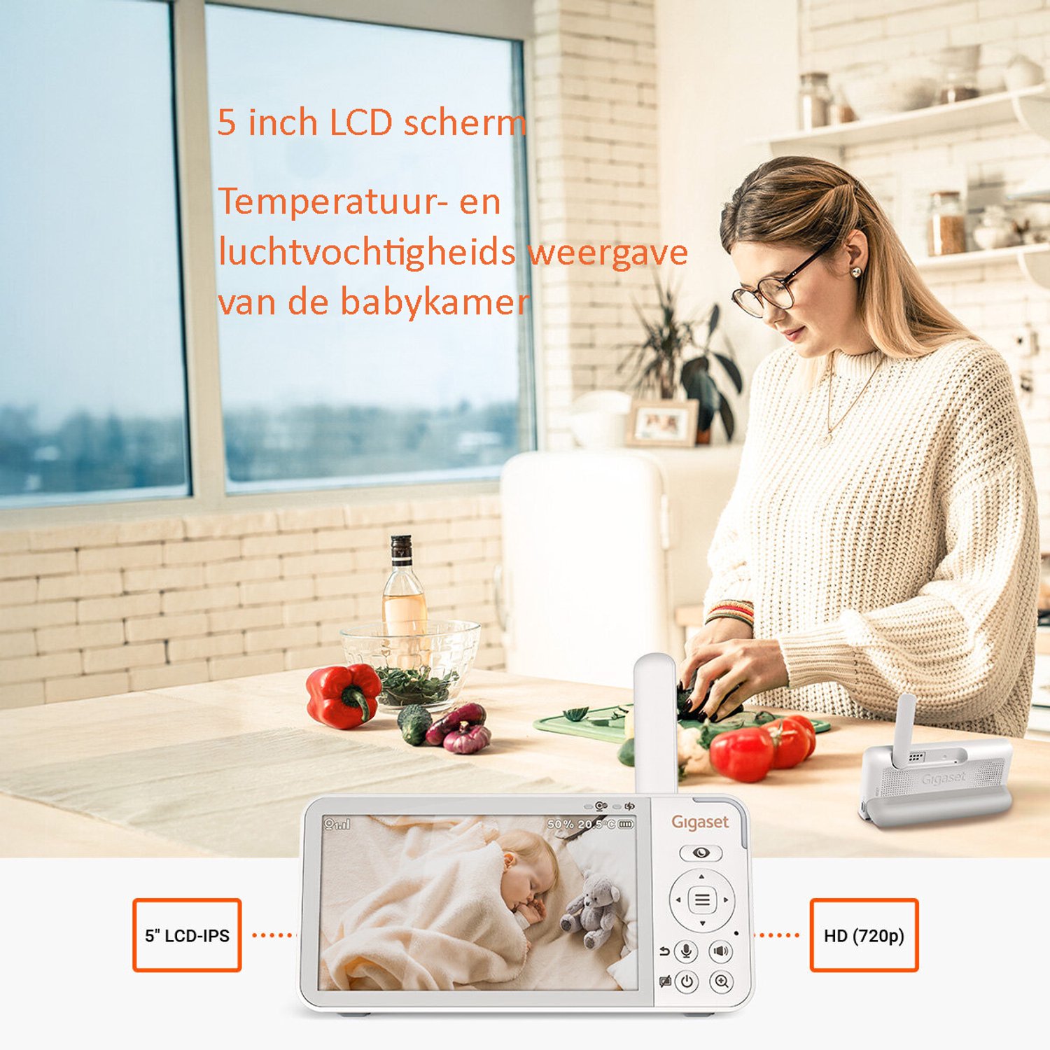 Gigaset Baby 500 Video Babyfoon met Camera en - afbeelding 3