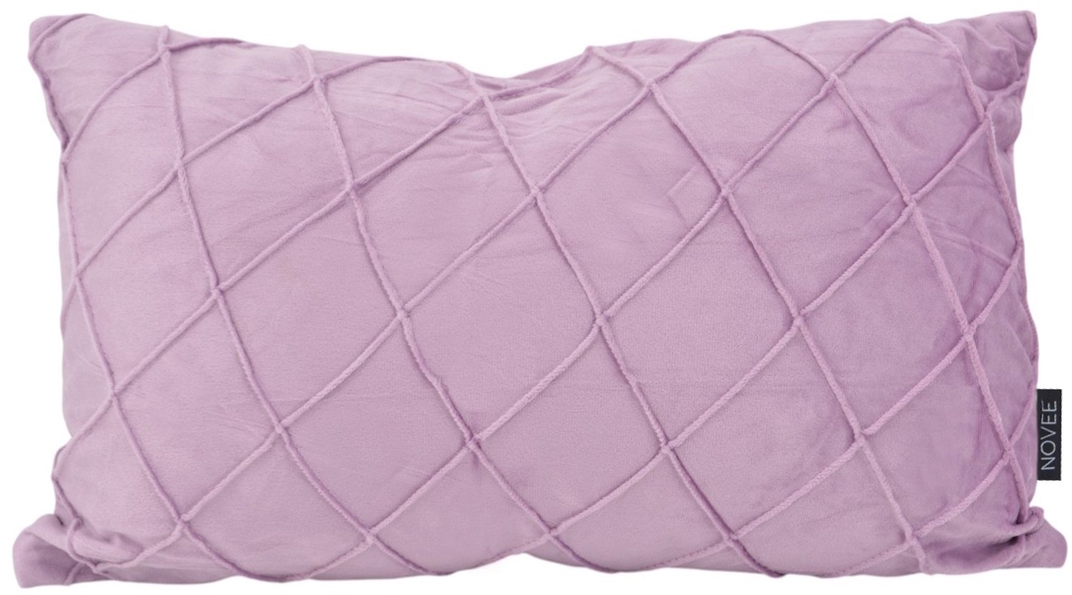 NOVÉE Velvet Cross Lila Kussenhoes | 30x50 cm | Velvet/Polyester