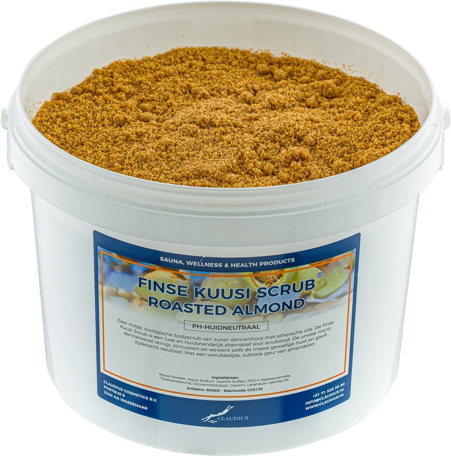 Claudius Kuusi Scrub Roasted Almond 1 liter - Hydraterende Lichaamsscrub - Body Scrub