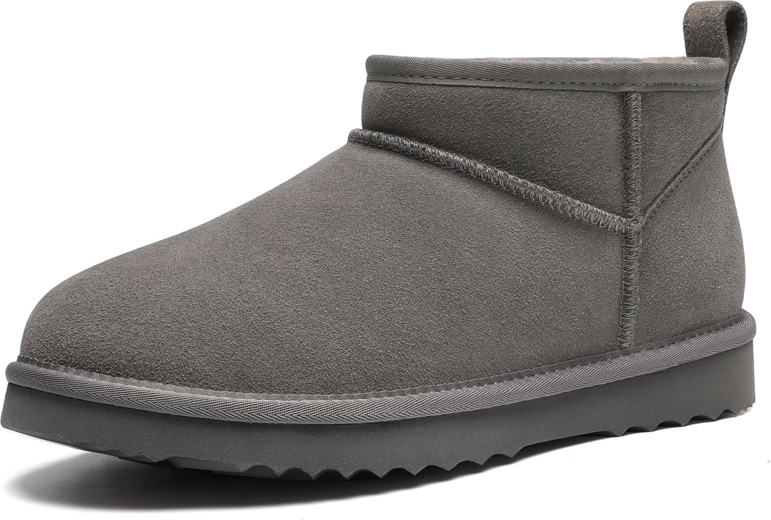 Olanly Dames Snowboots suède Boots Warme winterschoenen dames Antislip Dunne zool Verdikte voering van imitatiewol – 39 Geschikt voor voetlengte van 24.13cm Jadegrijs