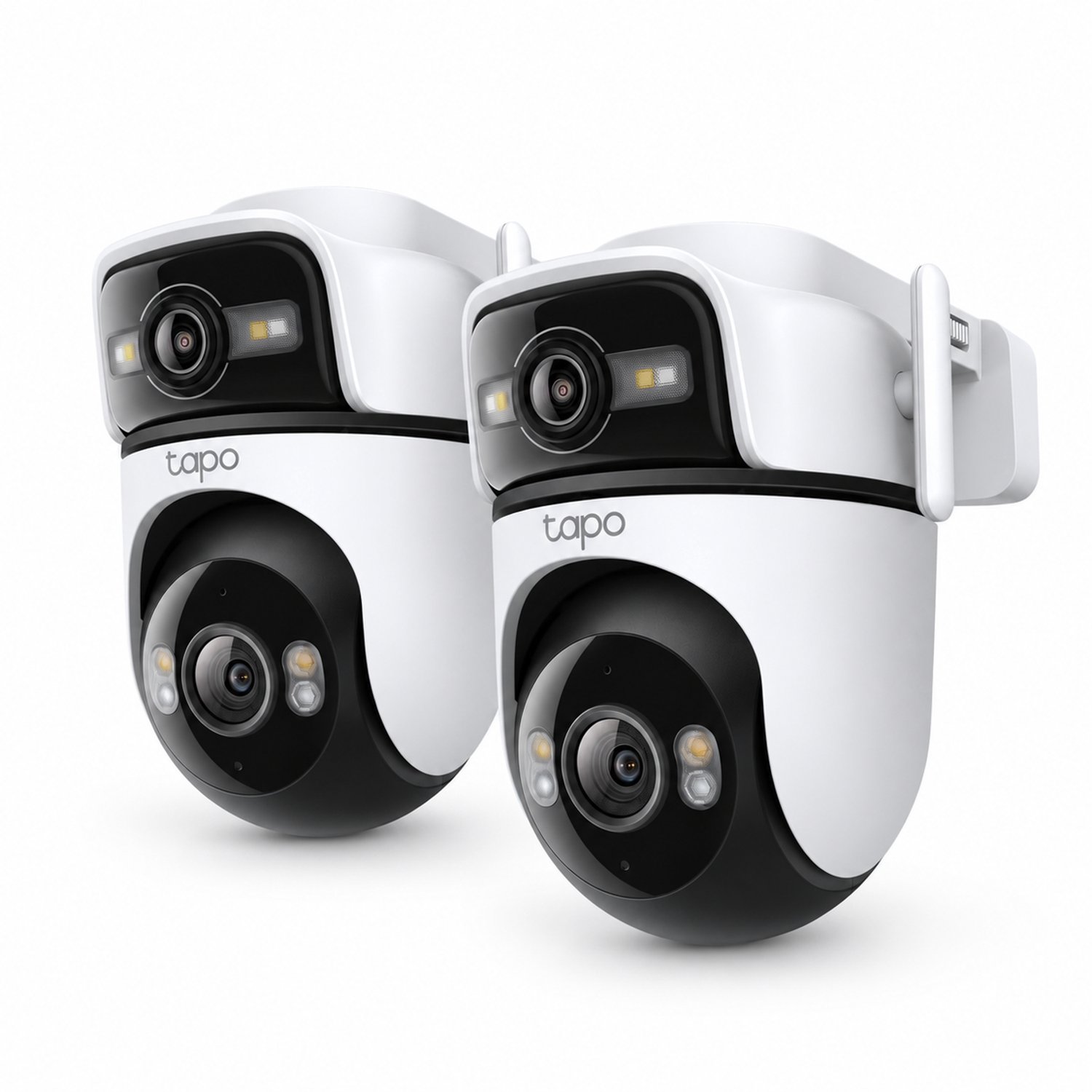 Tapo C545D Beveiligingscamera Buiten met Dubbele Lens 2-pack - Bundelvoordeel - Dubbele 2K Lens - Overzicht & Close-up Tegelijk - 165° Groothoek - Slimme Tracking - 30m Nachtzicht - Kleur Nachtzicht - IP66 Weerbestendig - 10,8x Zoom - 99 dB Sirene