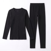 Henry Rubens - Thermo Ondergoed Dames Set - Merino Wol - Thermoshirt en Thermobroek - Zwart - Maat M