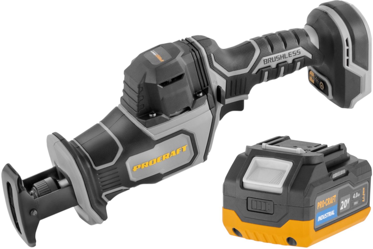 Procraft Industrial RS20Abb Recipro zaag 20 V Brushless Solo - zonder accu, zonder oplader