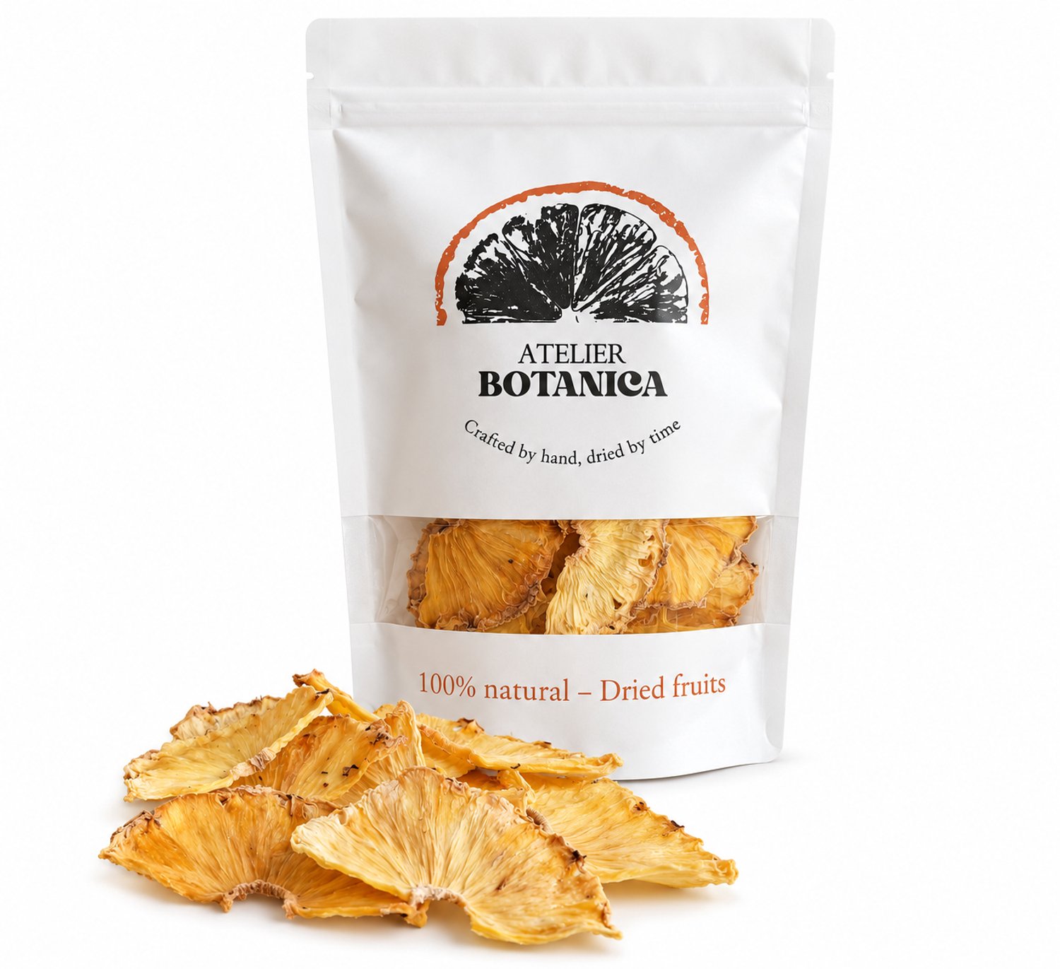 Atelier Botanica - Gedroogd fruit - Gedroogde Ananas halve schijfjes 100 g - Voor cocktails en meer