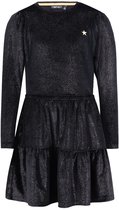 Like Flo - Messie jersey dress with puffy sleeves - Black - Maat 152