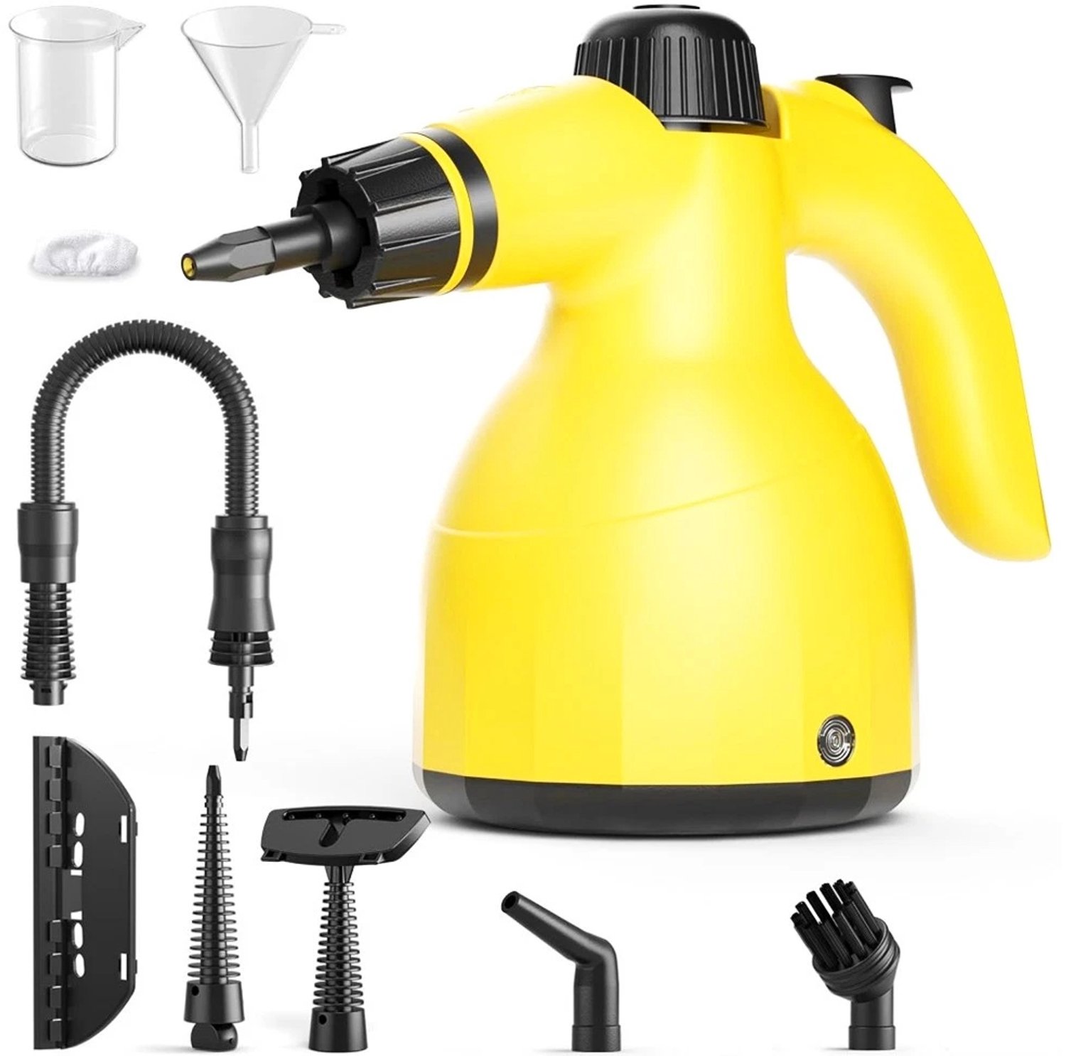 Handstoomreiniger 1000W Met 350 ml Tank – 8-15 Min En Chemicaliënvrij – Lichtgewicht En Hogedruk – Voor Tegels, Glas En Ramen – Start Van Het Schooljaar – Geel