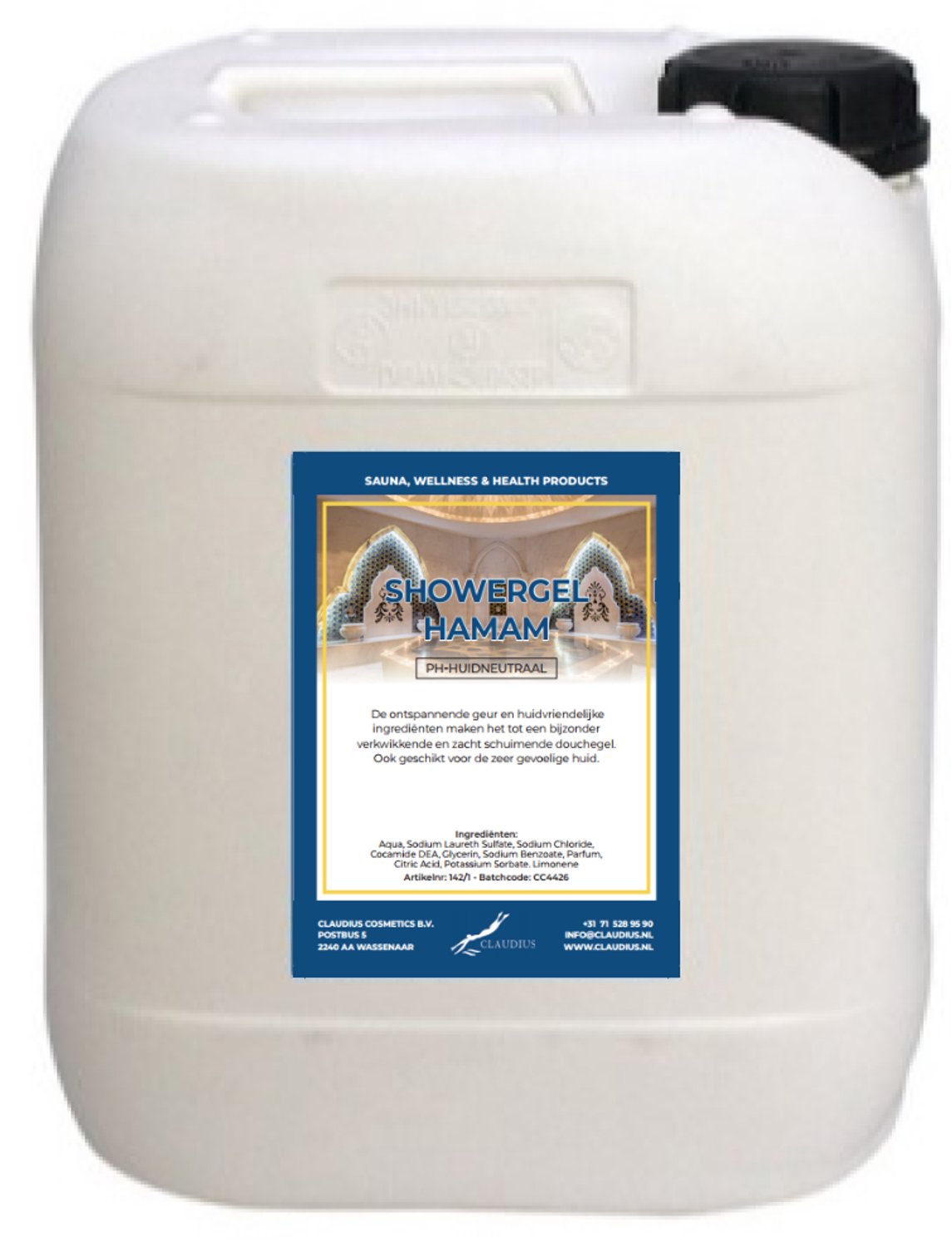 Claudius Douchegel Hamam 10 liter - showergel - navulling - voordeelverpakking