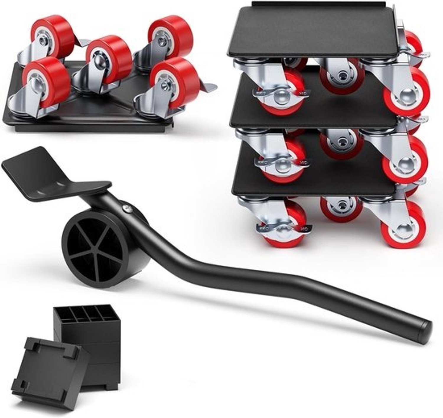 Meubelrollers - Meubelhondjes voor verhuizen - Zware meubels verplaatsen - 5 universele wielen - 1000KG capaciteit - Blauw