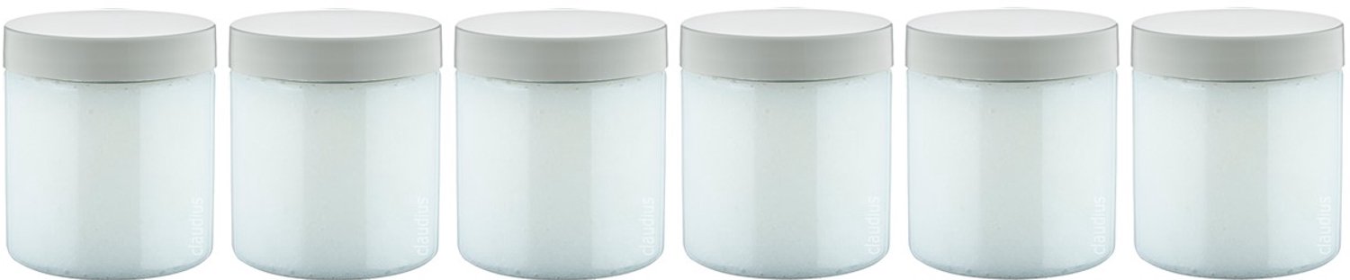 Claudius Luxe Verzorgende Bodyscrub-Gel Aloë Vera - 400 gram - Pot met witte deksel - set van 6 stuks - Hydraterende Lichaamsscrub - Body Scrub
