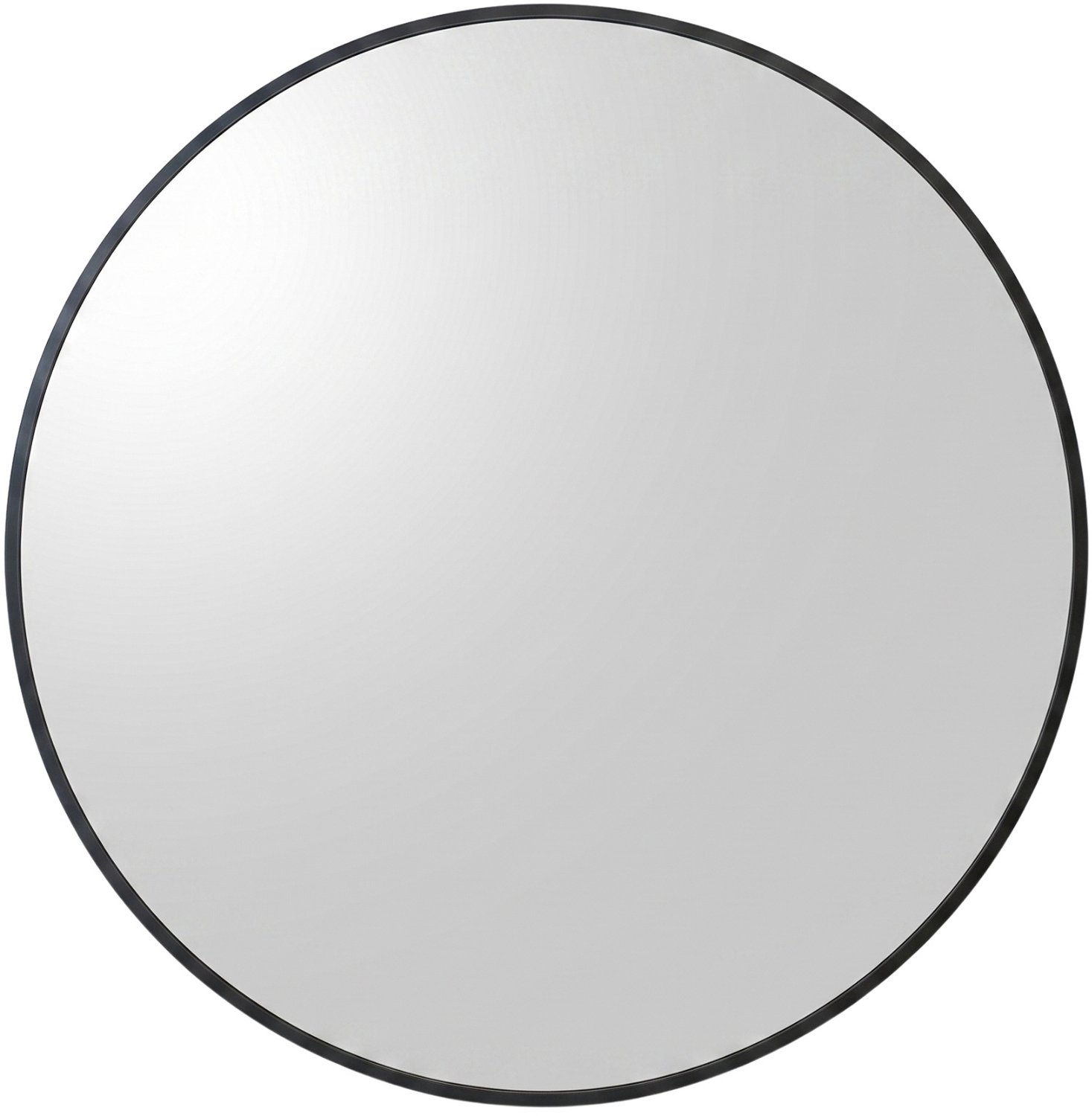SCENA LIVING - Ronde wandspiegel in metalen frame, Ø 70 cm, zwart