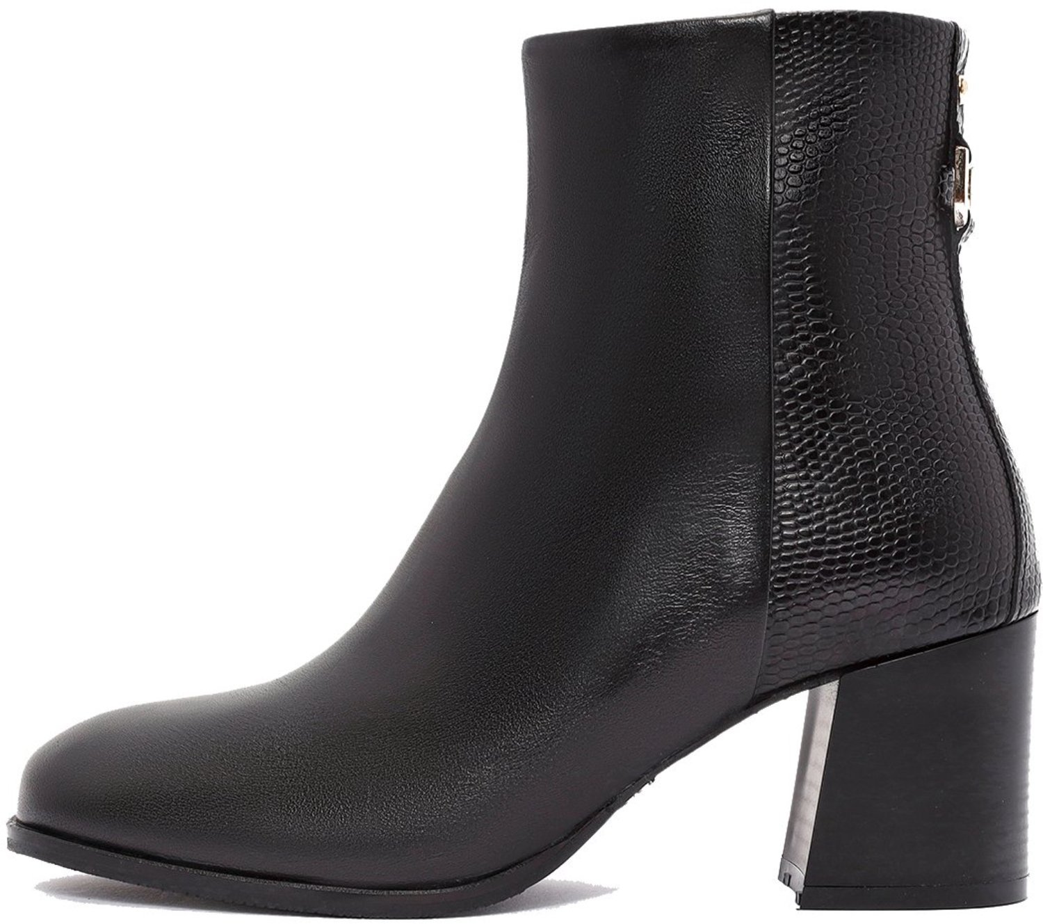 DERIMOD Heeled Ankle Boots Leather Heeled Ankle Boots